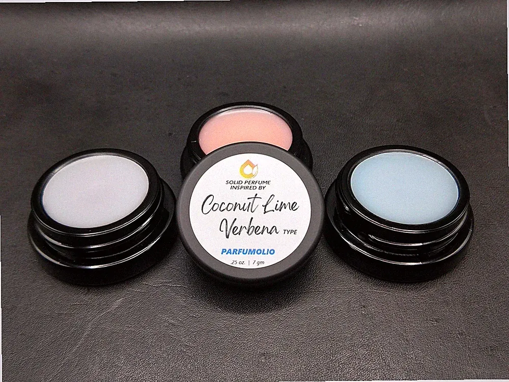 COCONUT LIME VERBENA type Solid Perfume Impression -Fragrance Body Oil 7gm Women