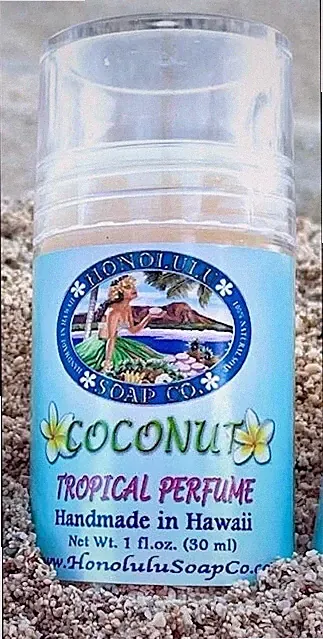 Honolulu Soap Company - COCONUT Solid Perfume - 1oz Push Tube Made in the USA