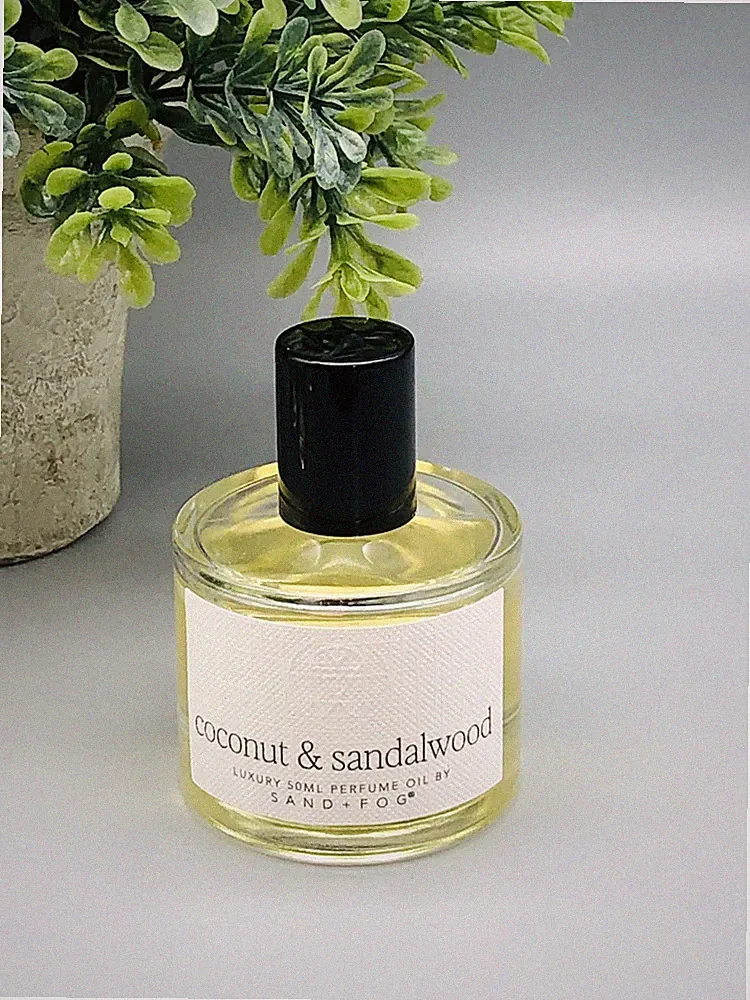 Sand + Fog Coconut & Sandalwood Luxury Perfume Oil Rollerball 1.7 New Without
