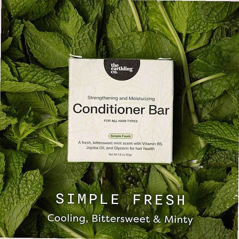 Simple Fresh Conditioner Bar: The Earthling Co. Strengthening and Moisturizing